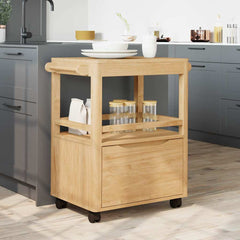 Kitchen Trolley FLORO 72.5 x 45 x 80 cm Wax brown