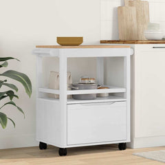 Kitchen Trolley FLORO 72.5 x 45 x 80 cm White