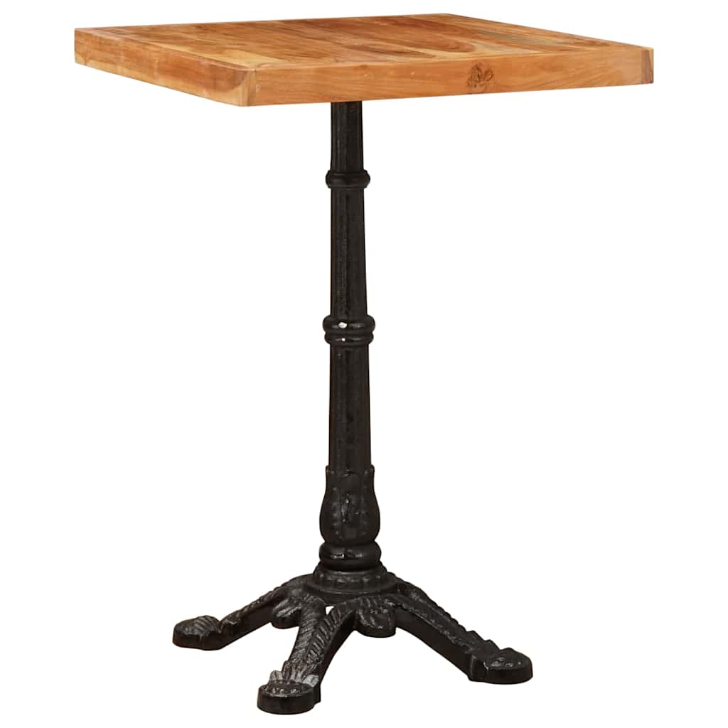 vidaXL Bistro Table 50 x 50 x 76 cm Solid Acacia Wood Brown Square 1