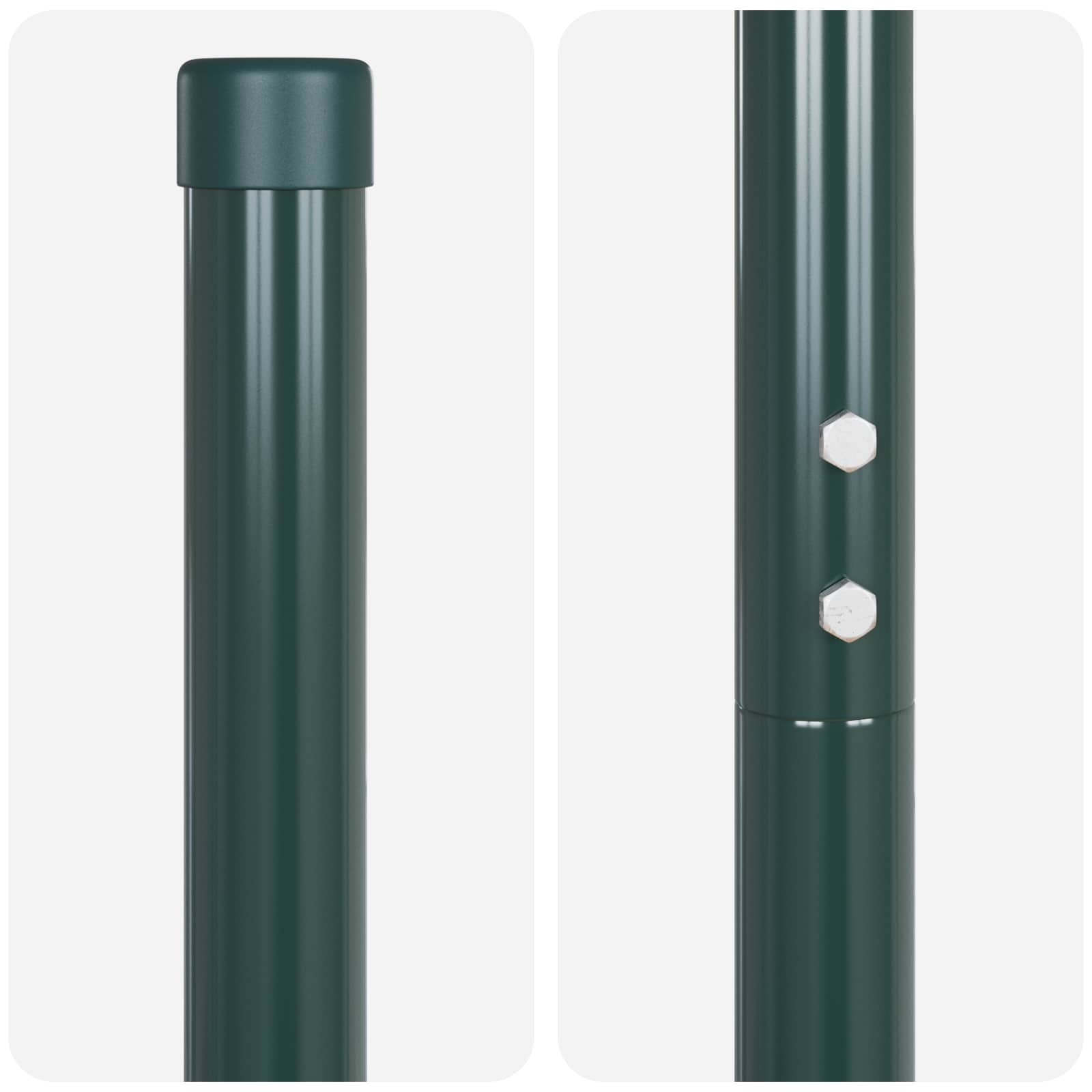 vidaXL Fence Post 12 pcs Green Powder-coated steel 4