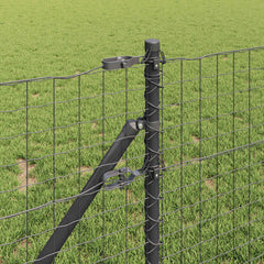 vidaXL Fence Post 12 pcs Grey 120 cm Powder-coated steel 3