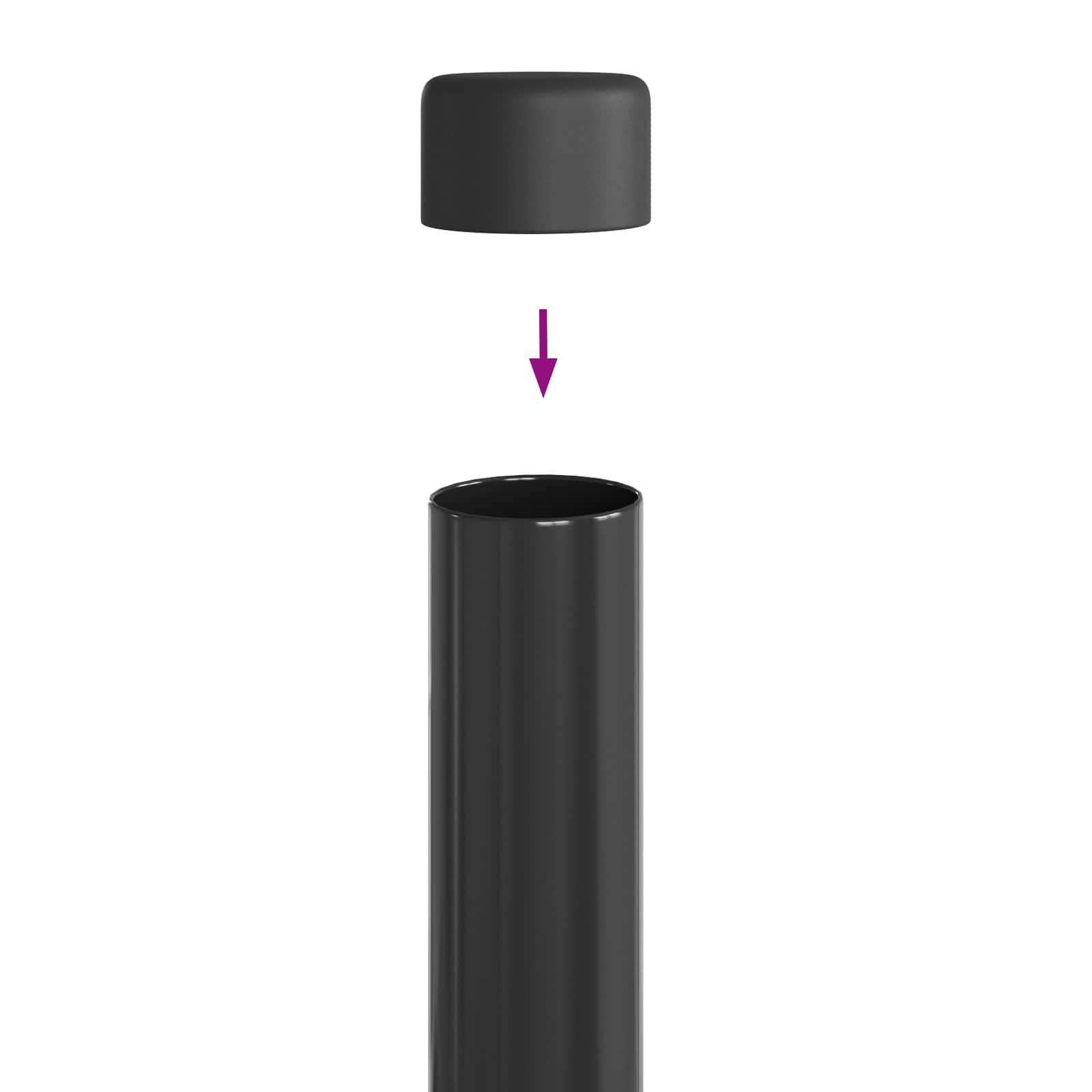 vidaXL Fence Post 12 pcs Grey 120 cm Powder-coated steel 5