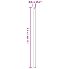 vidaXL Fence Post 12 pcs Grey 120 cm Powder-coated steel 6