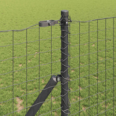 vidaXL Fence Post 12 pcs Grey Powder-coated steel 3