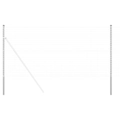 vidaXL Fence Post 12 pcs Silver Powder-coated steel 2