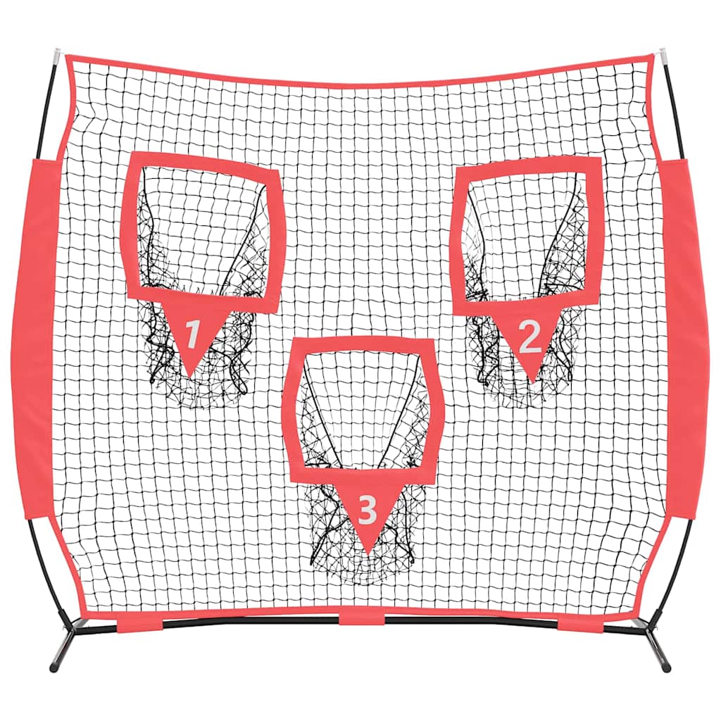 vidaXL Baseball Practice Net Black 214.5 x 89.5 x 181 cm Polyester 4