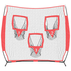 vidaXL Baseball Practice Net Black 214.5 x 89.5 x 181 cm Polyester 4