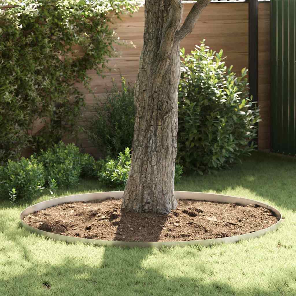 vidaXL Lawn Edging 450 x 10 cm Stainless Steel Silver 1