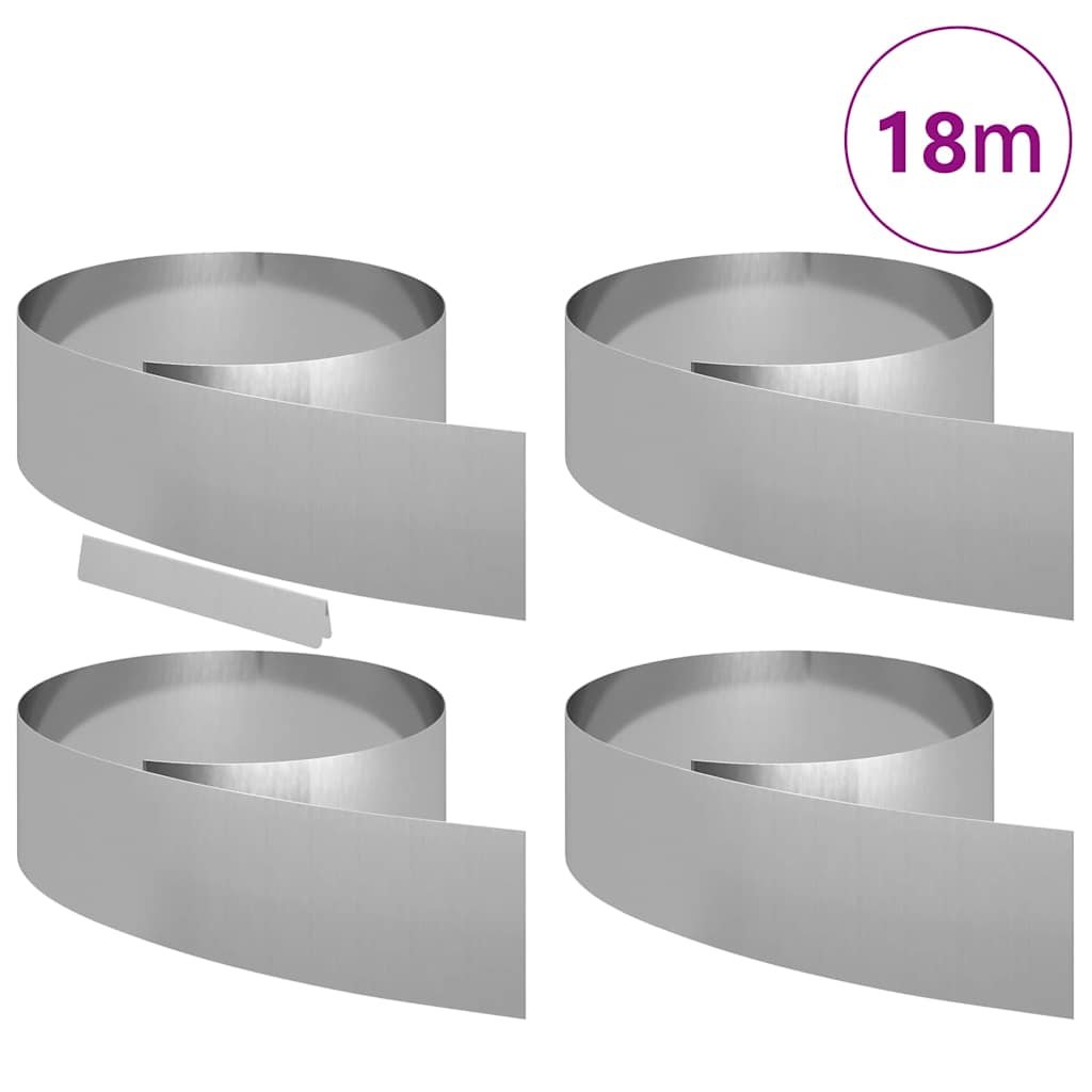 Lawn Edging Silver 4 pcs