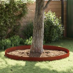 Lawn Edging Silver 4 pcs in Weathering Steel