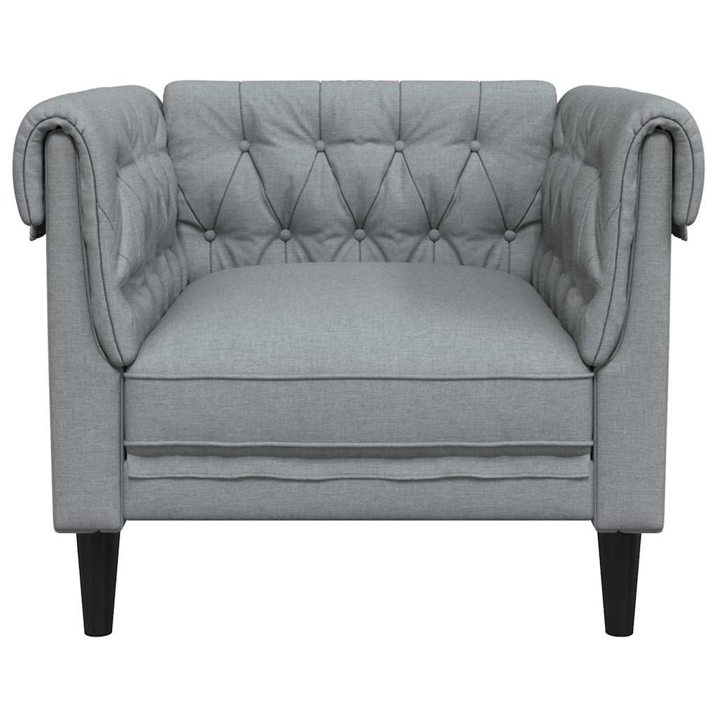 Sofa 78.5 x 74.5 x 74.5 cm Polyester Light grey 1-seater