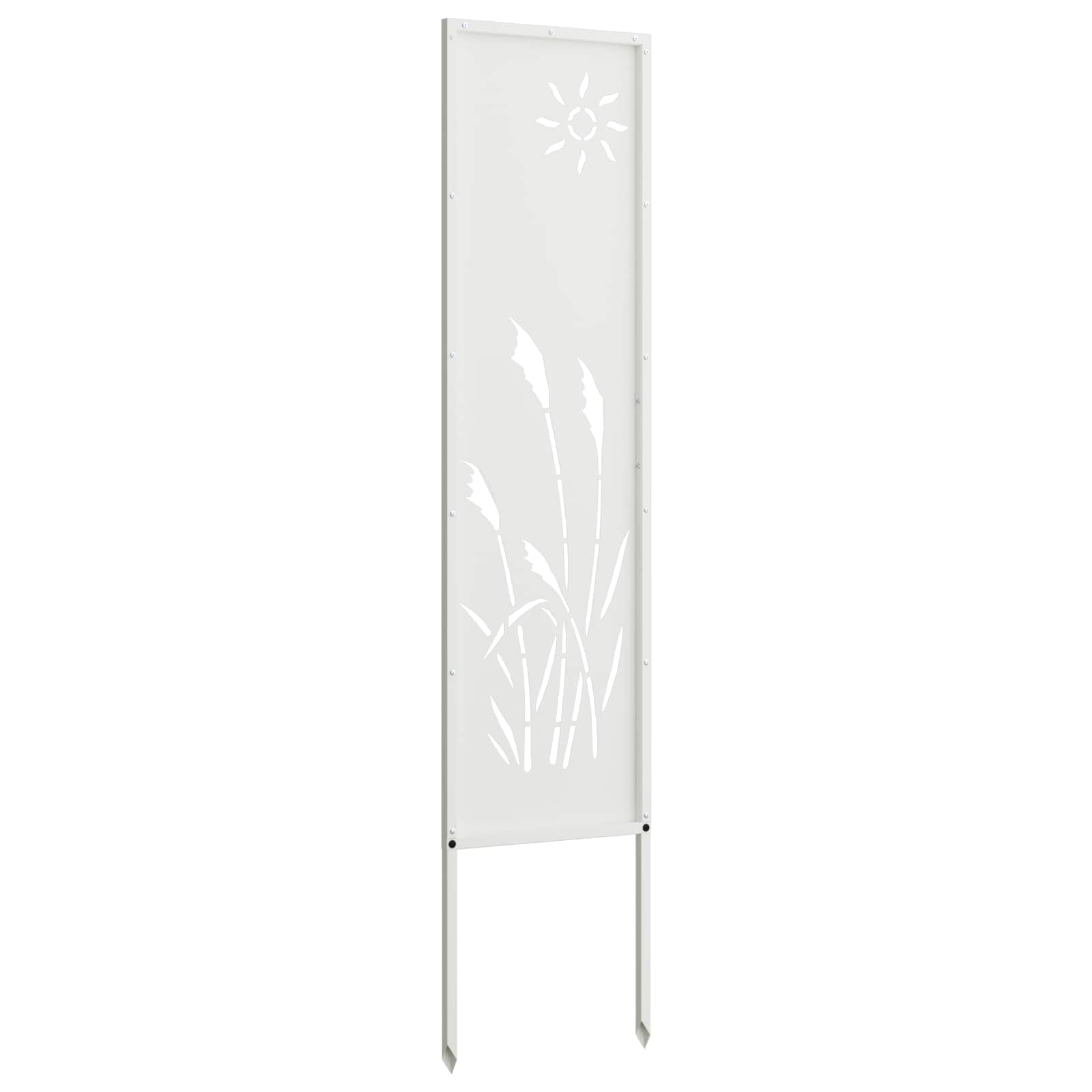 vidaXL Garden Privacy Screen White 32 x 140 cm Cold-rolled steel 5