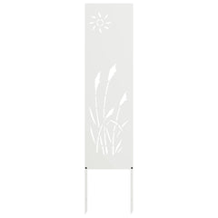 vidaXL Garden Privacy Screen White 32 x 140 cm Cold-rolled steel 2