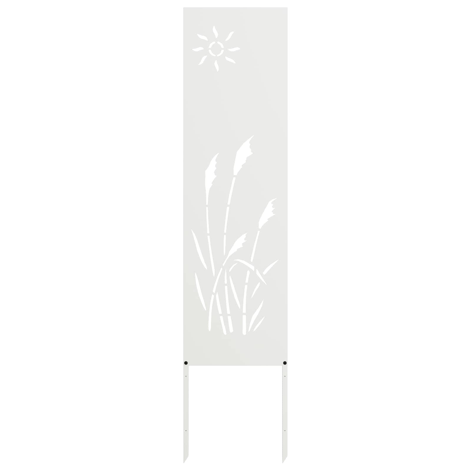 vidaXL Garden Privacy Screen White 32 x 140 cm Cold-rolled steel 2