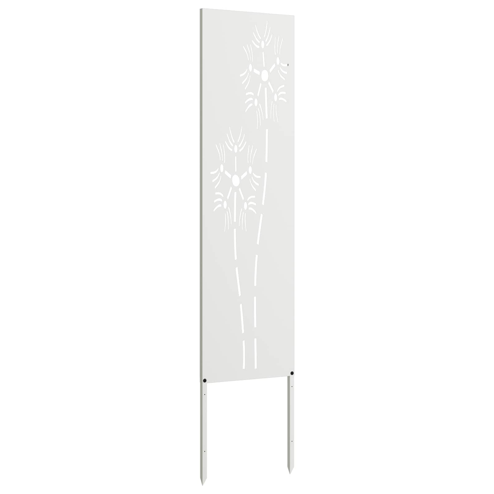 vidaXL Garden Privacy Screen White 32 x 140 cm Cold-rolled steel 5