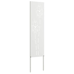 vidaXL Garden Privacy Screen White 32 x 140 cm Cold-rolled steel 5