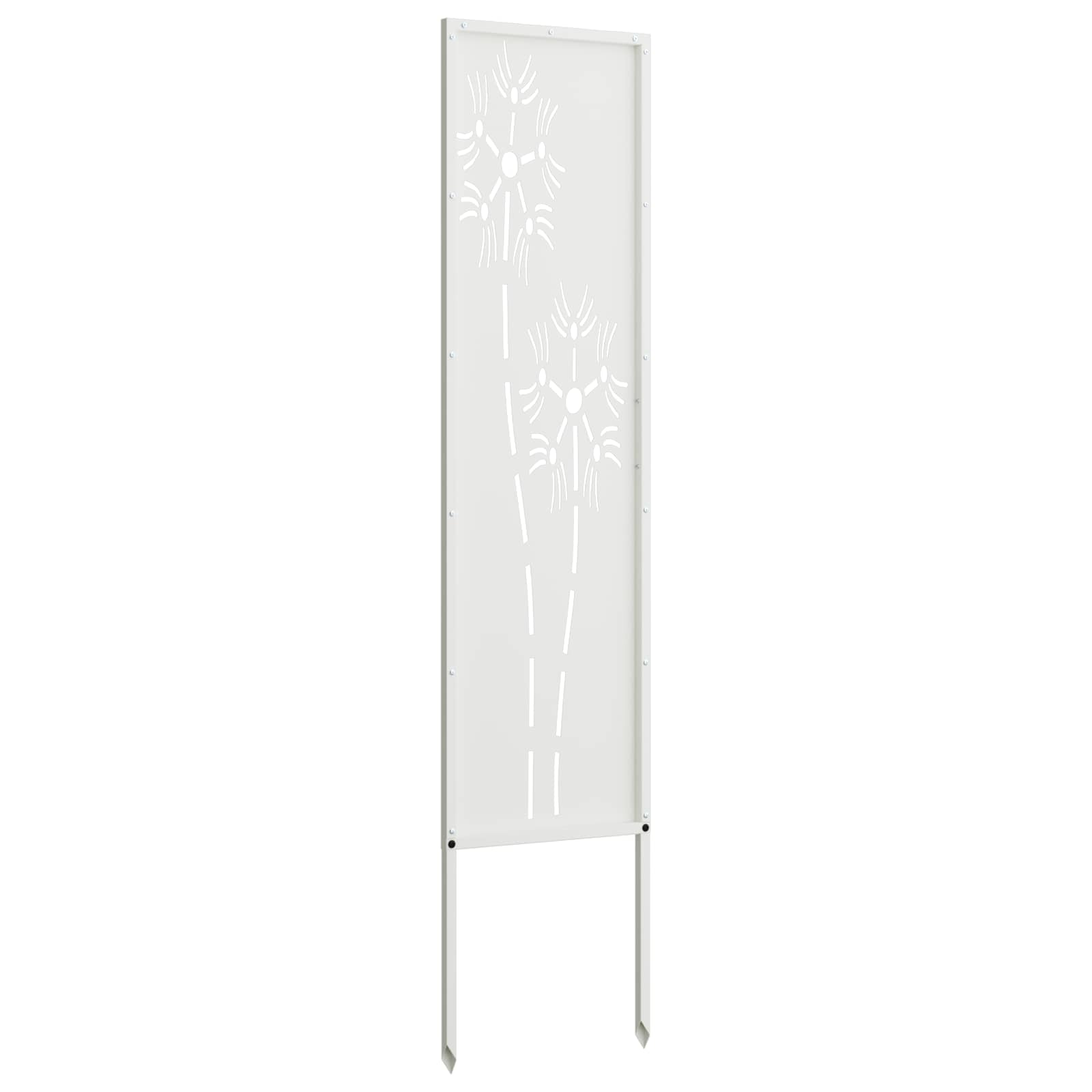 vidaXL Garden Privacy Screen White 32 x 140 cm Cold-rolled steel 6