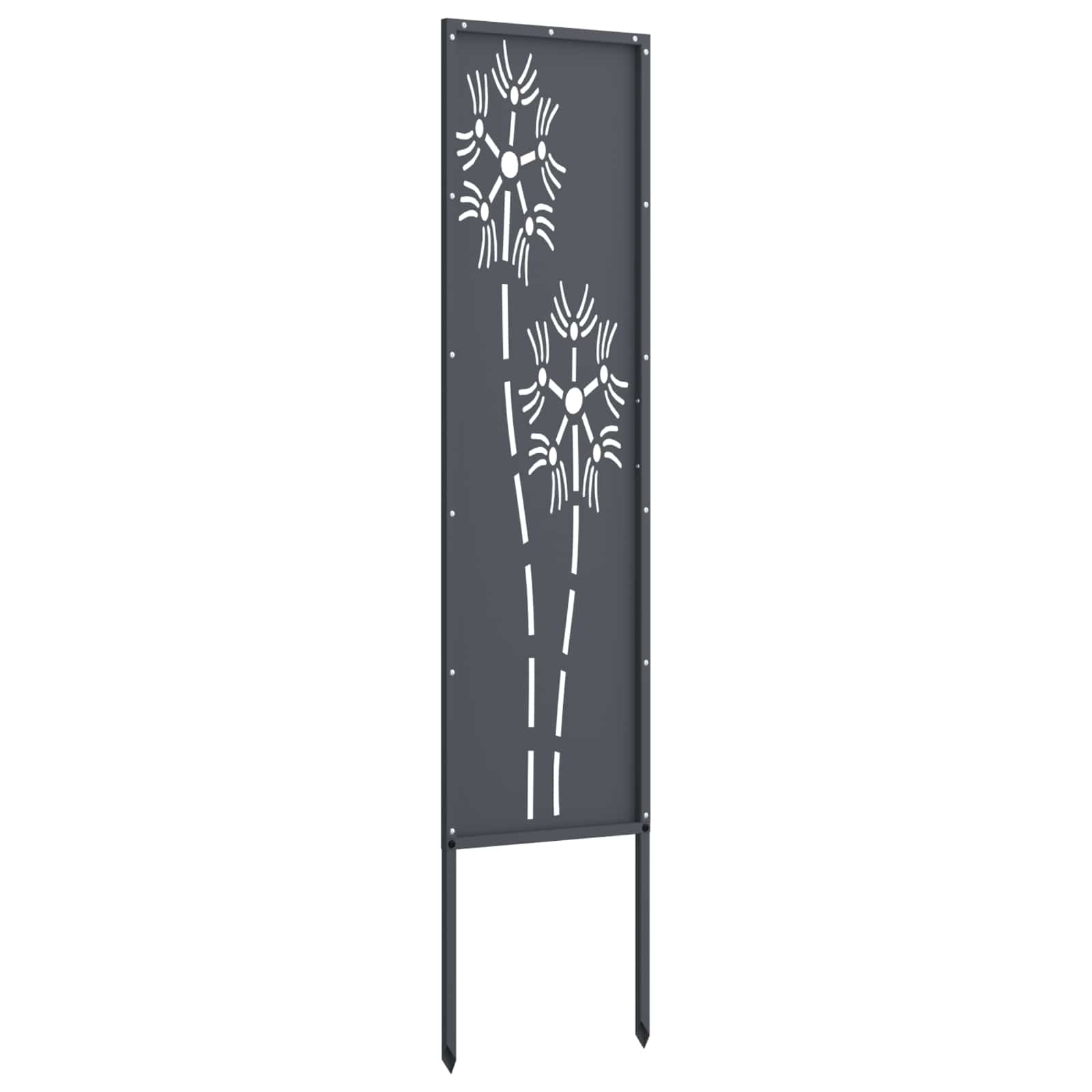 vidaXL Garden Privacy Screen Anthracite 32 x 140 cm Cold-rolled steel 6