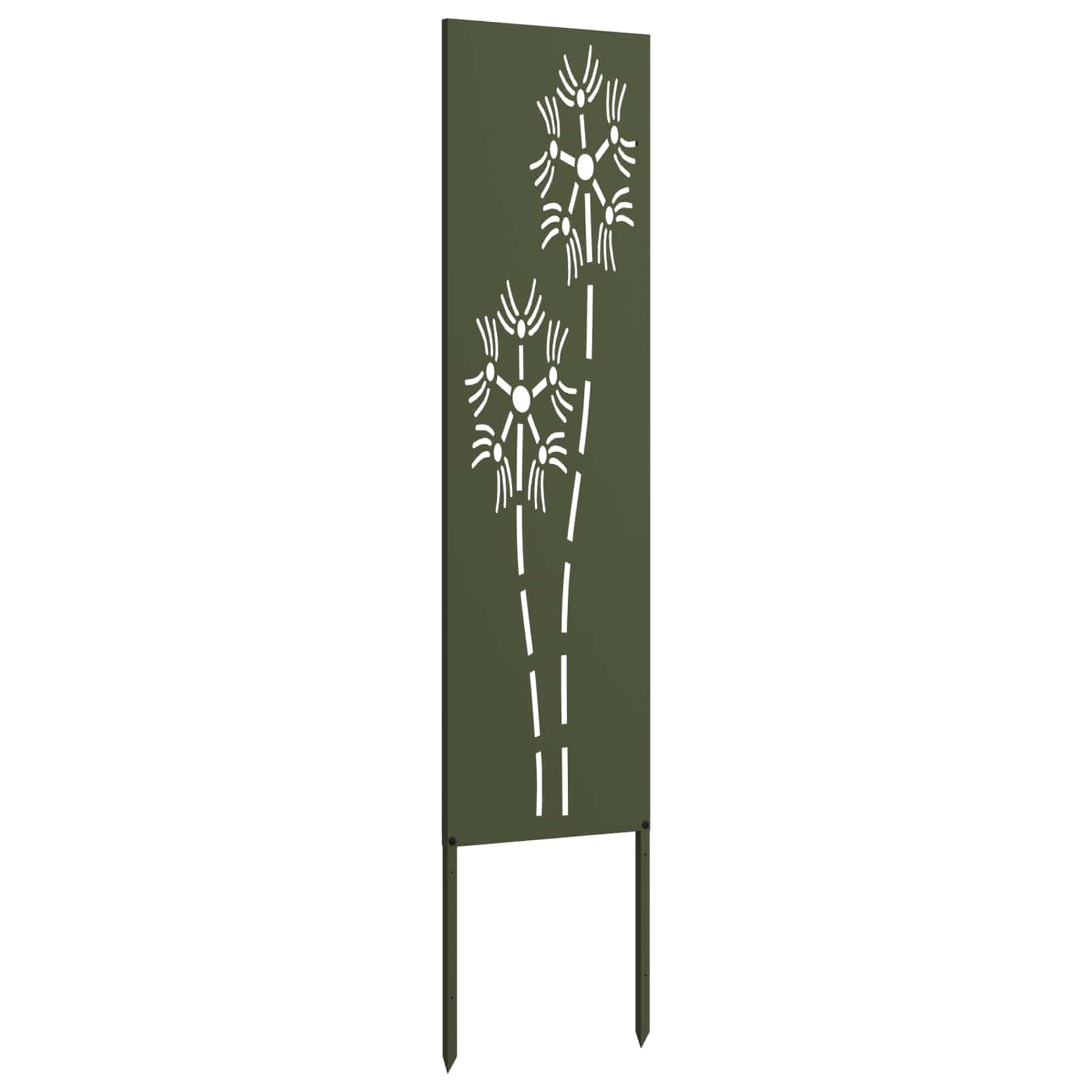 vidaXL Garden Privacy Screen Olive green 32 x 140 cm Cold-rolled steel 5