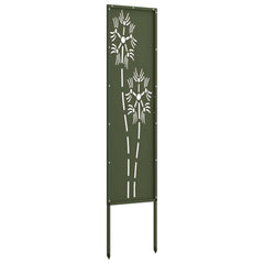 vidaXL Garden Privacy Screen Olive green 32 x 140 cm Cold-rolled steel 6