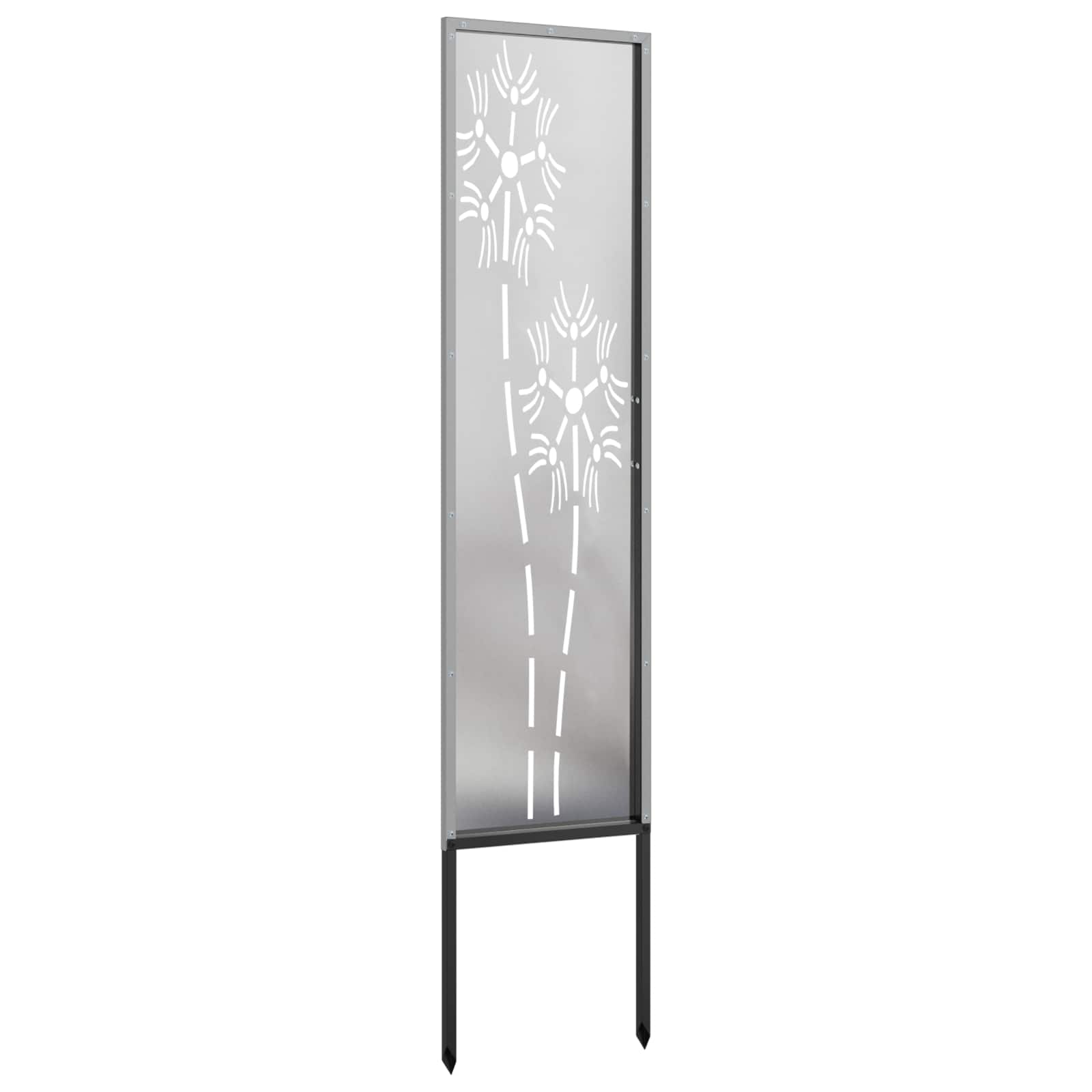 vidaXL Garden Privacy Screen Silver 32 x 140 cm Stainless steel 6