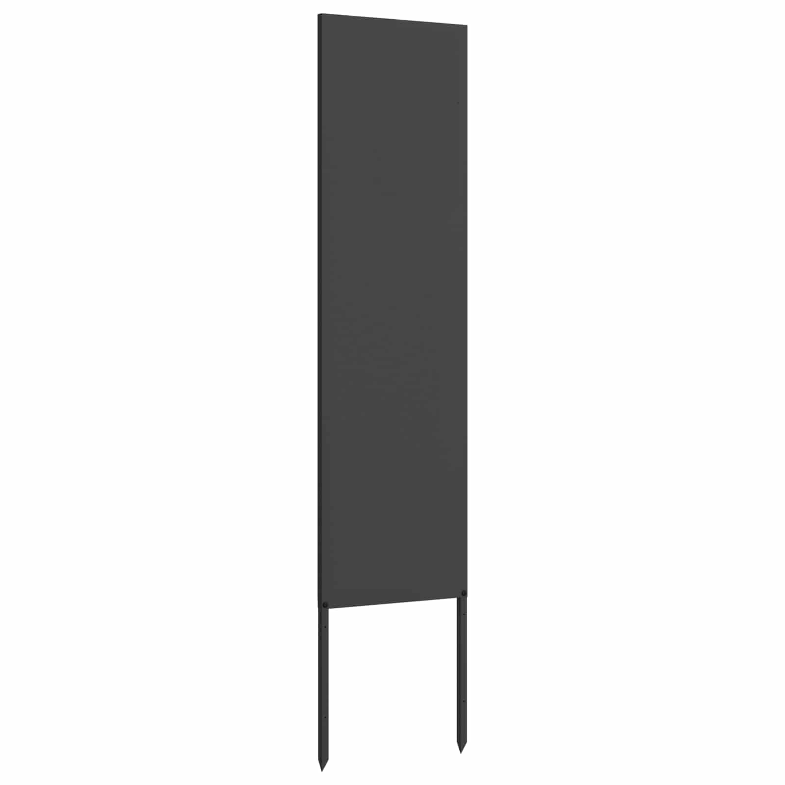 vidaXL Garden Privacy Screen Black 32 x 140 cm Cold-rolled steel 4