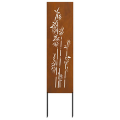 vidaXL Garden Privacy Screen Floral Rusty 32 x 140 cm Weathering Steel 4