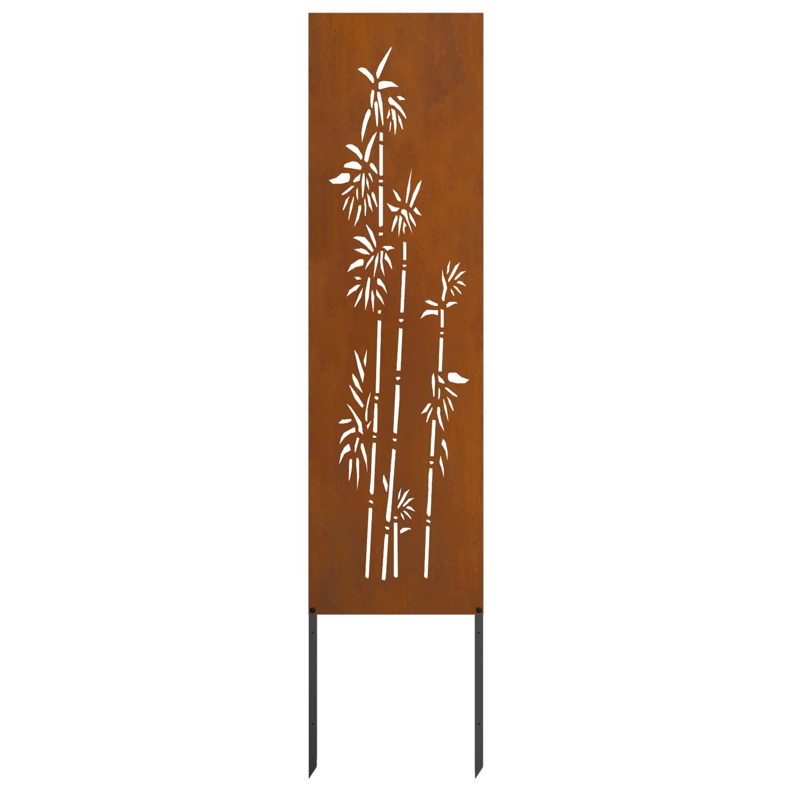 vidaXL Garden Privacy Screen Floral Rusty 32 x 140 cm Weathering Steel 4