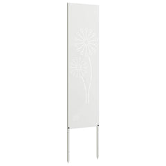 vidaXL Garden Privacy Screen White 32 x 140 cm Cold-rolled steel 5