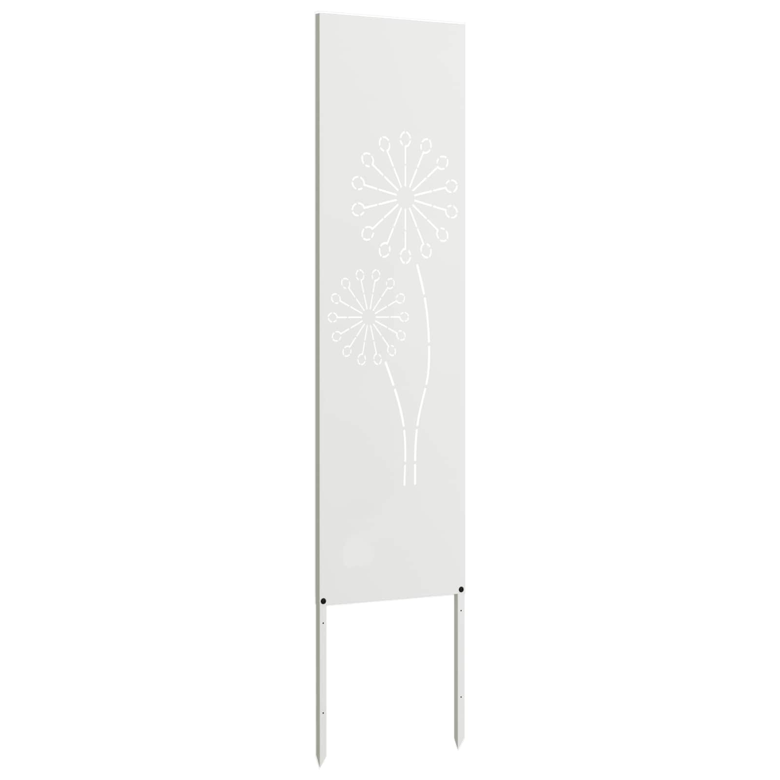 vidaXL Garden Privacy Screen White 32 x 140 cm Cold-rolled steel 5