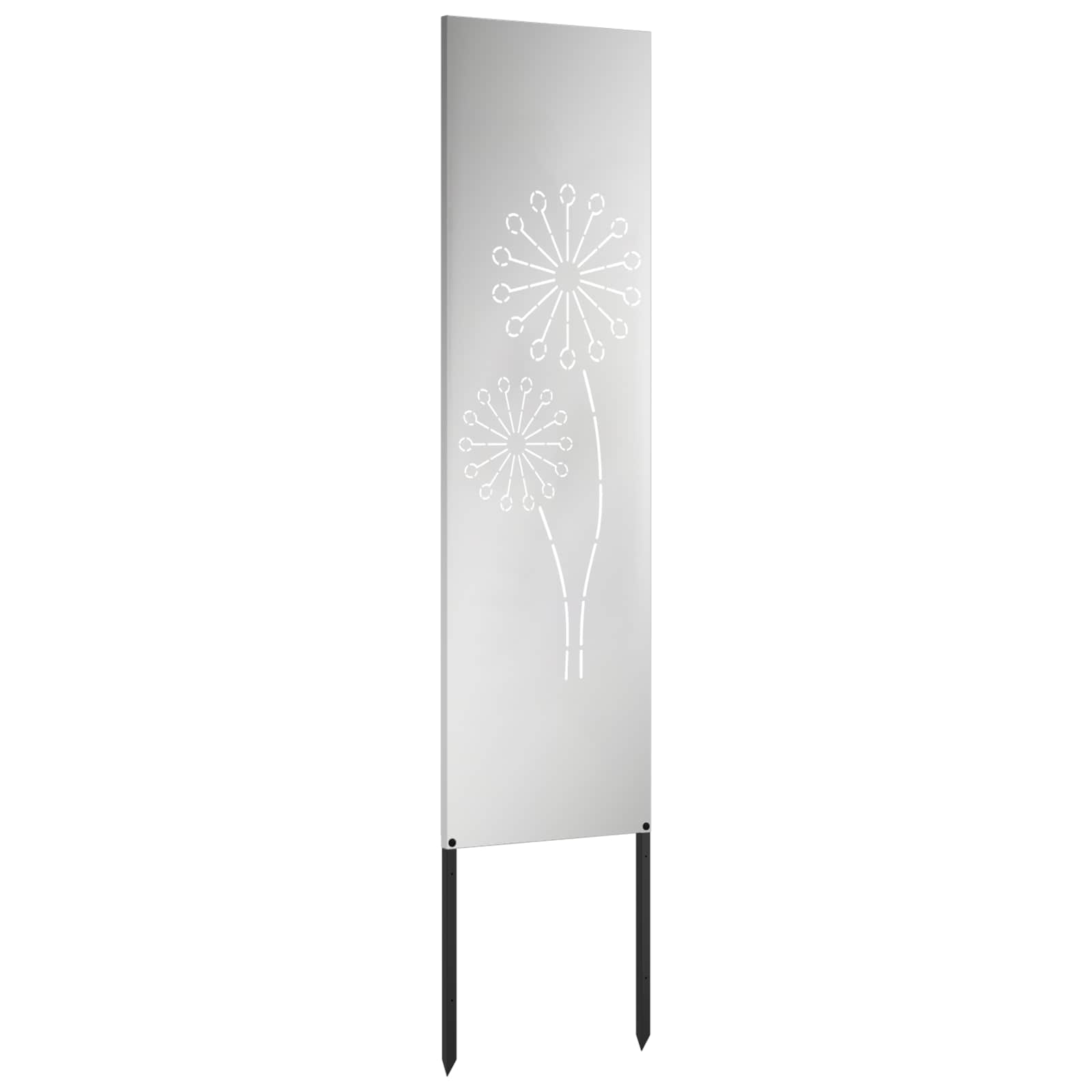 vidaXL Garden Privacy Screen Silver 32 x 140 cm Galvanised steel 5