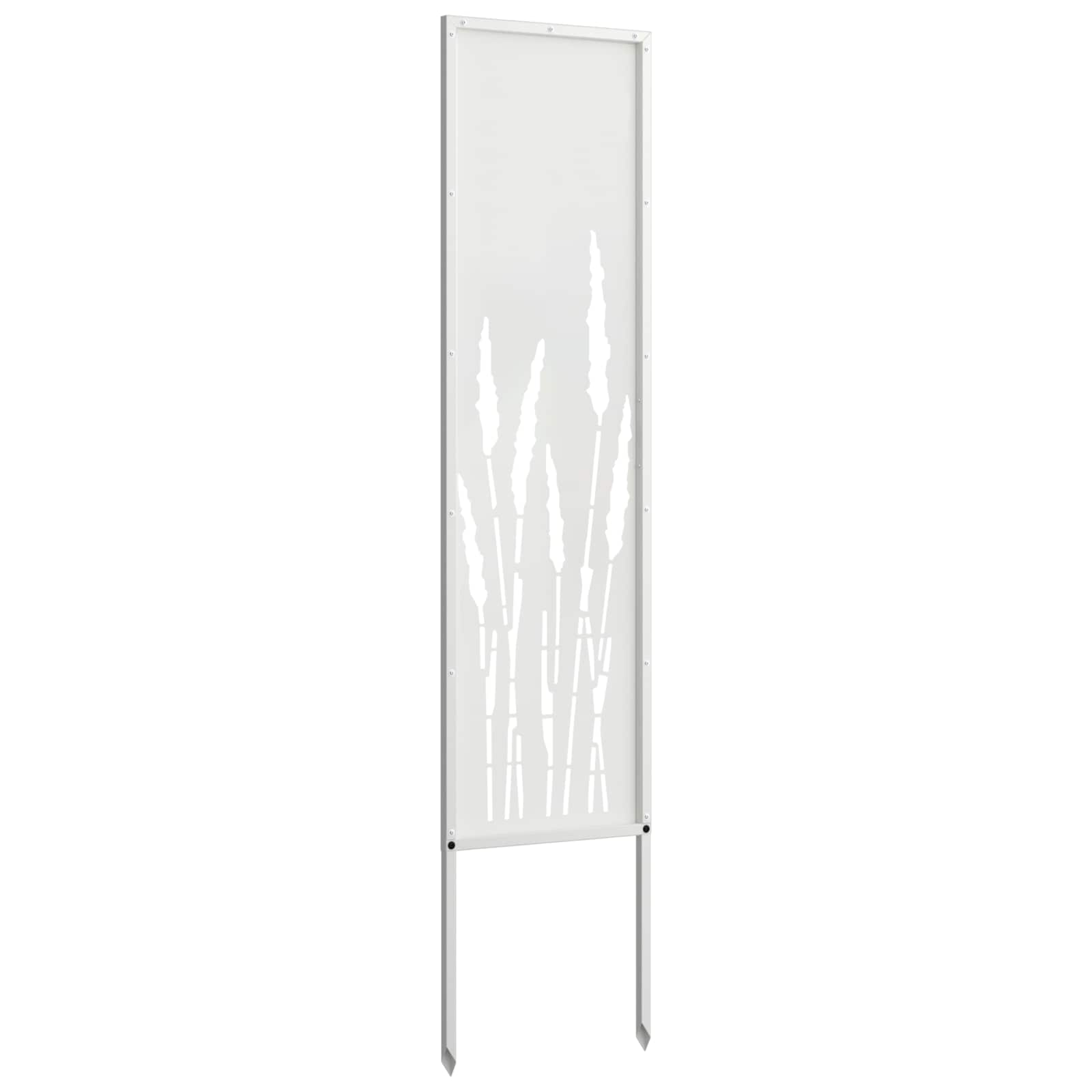vidaXL Garden Privacy Screen White 32 x 140 cm Cold-rolled steel 6