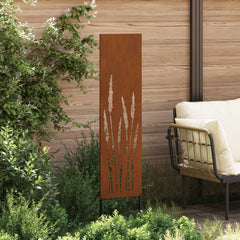 vidaXL Garden Privacy Screen Rusty 32 x 140 cm Weathering Steel 3