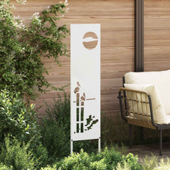 vidaXL Garden Privacy Screen White 32 x 140 cm Cold-rolled steel 3