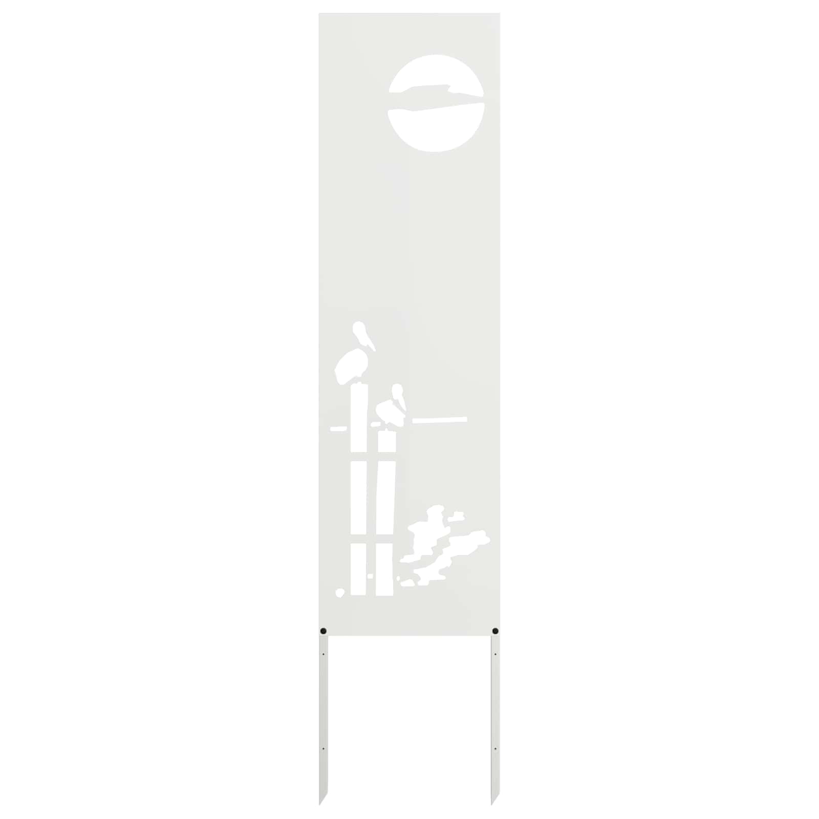 vidaXL Garden Privacy Screen White 32 x 140 cm Cold-rolled steel 2