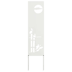 vidaXL Garden Privacy Screen White 32 x 140 cm Cold-rolled steel 2