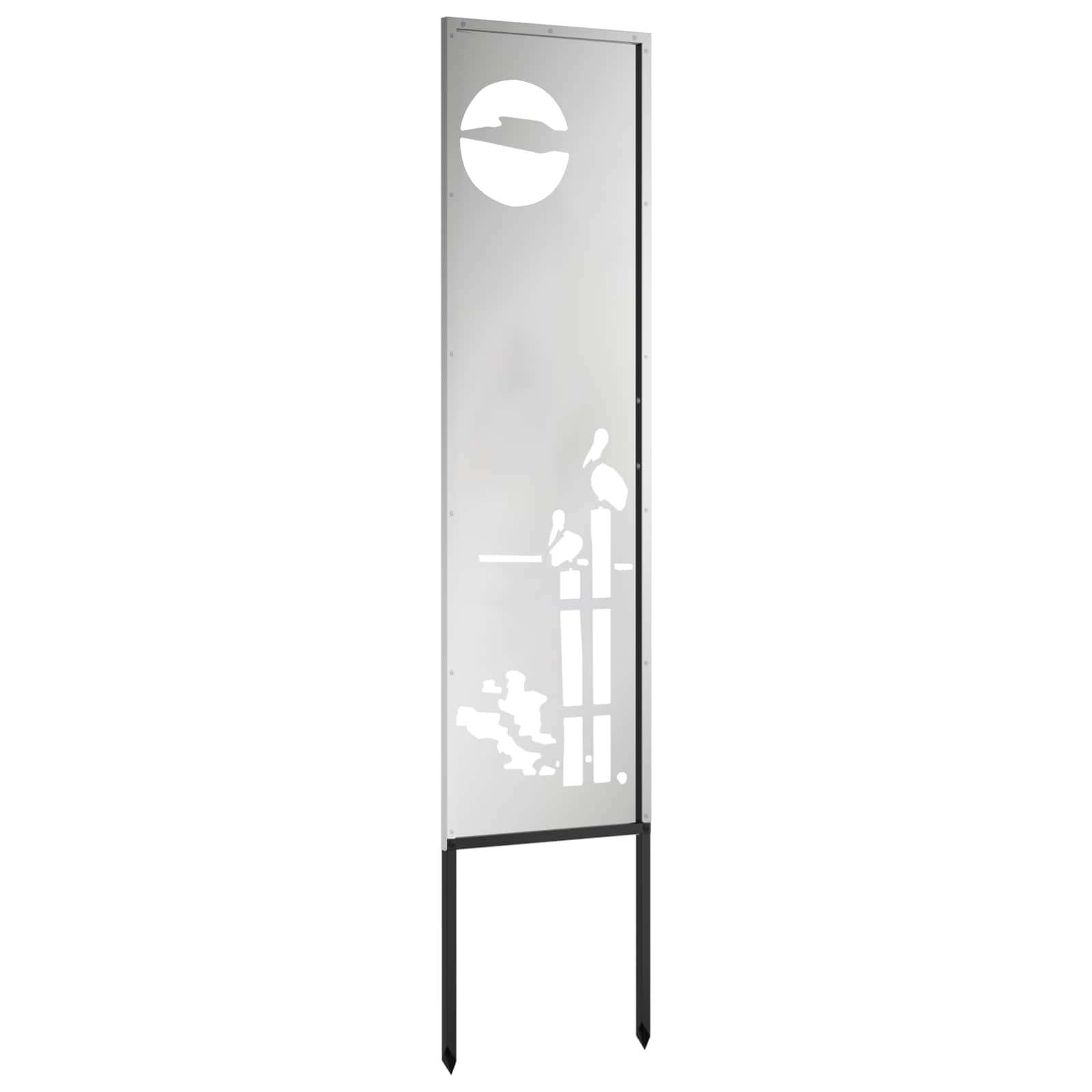 vidaXL Garden Privacy Screen Silver 32 x 140 cm Galvanised steel 6
