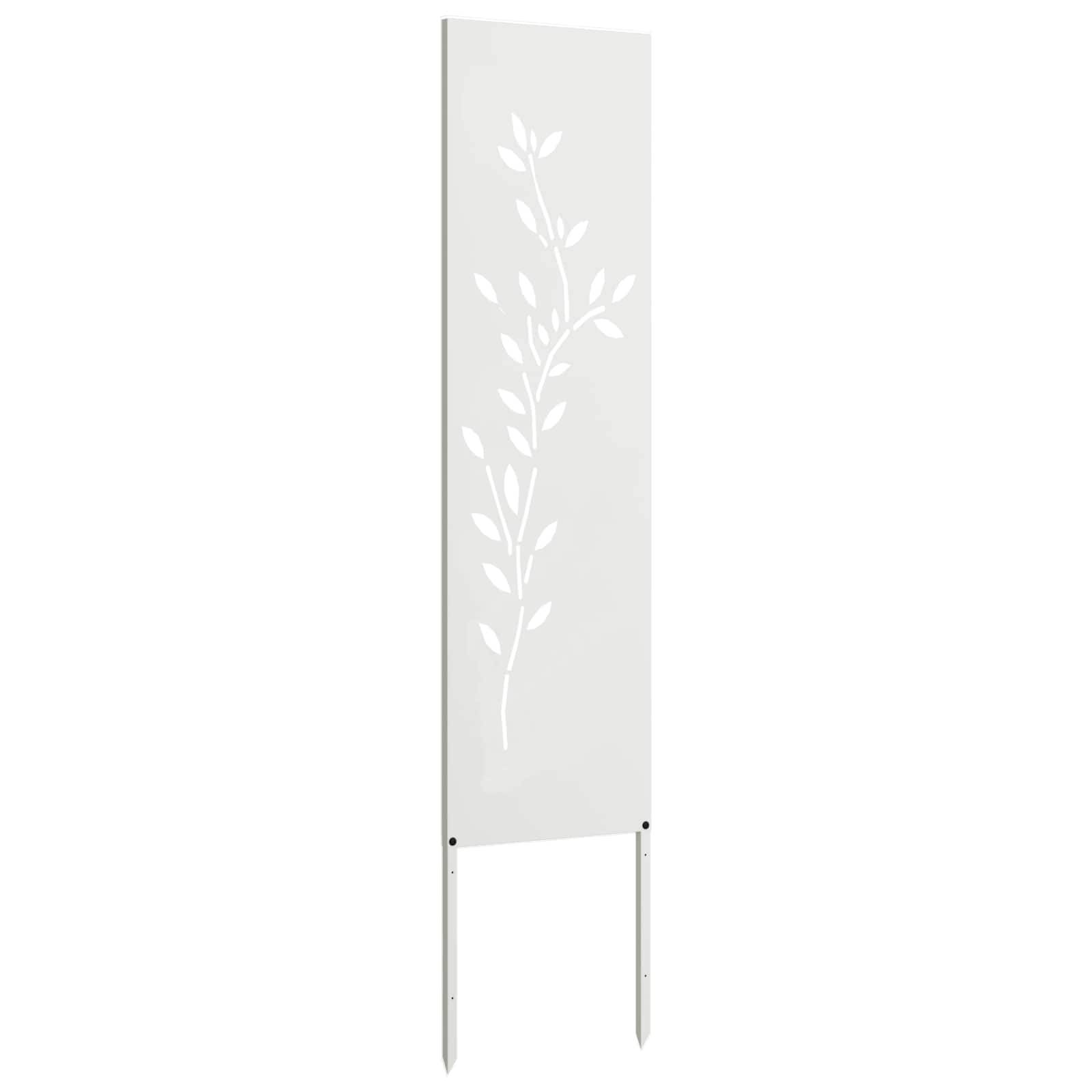 vidaXL Garden Privacy Screen White 32 x 140 cm Cold-rolled steel 5