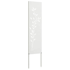 vidaXL Garden Privacy Screen White 32 x 140 cm Cold-rolled steel 5