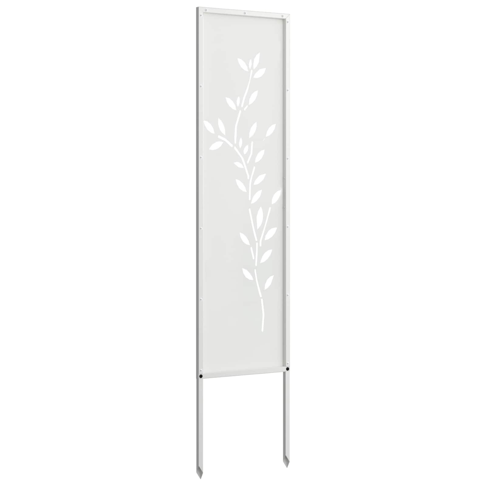 vidaXL Garden Privacy Screen White 32 x 140 cm Cold-rolled steel 6