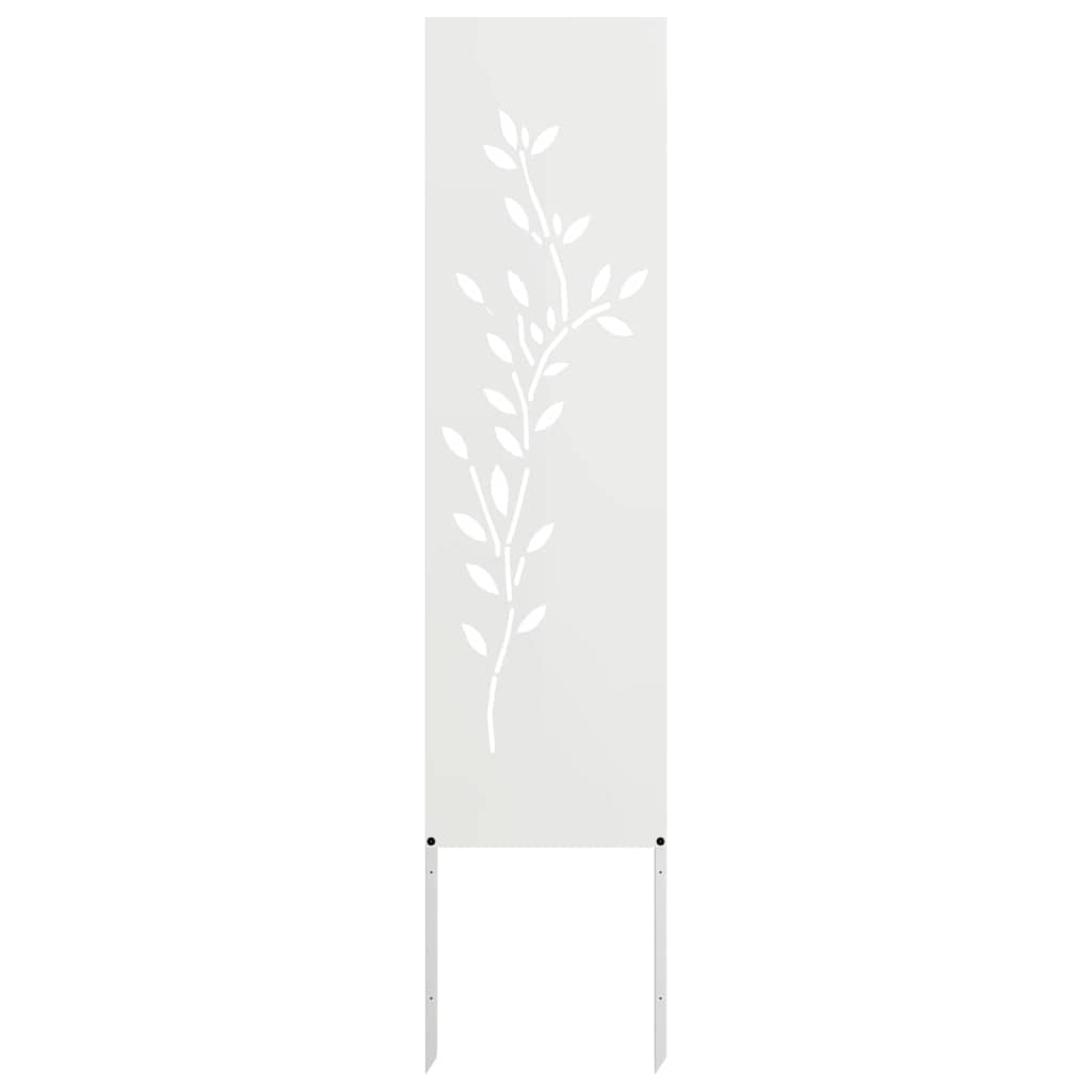 vidaXL Garden Privacy Screen White 32 x 140 cm Cold-rolled steel 4