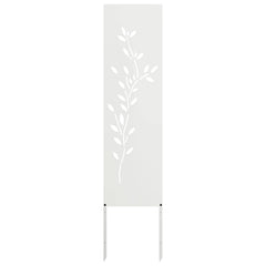 vidaXL Garden Privacy Screen White 32 x 140 cm Cold-rolled steel 2