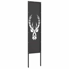 vidaXL Garden Privacy Screen Black 32 x 140 cm Cold-rolled steel 6