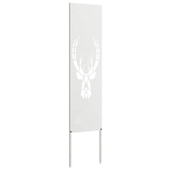 vidaXL Garden Privacy Screen White 32 x 140 cm Cold-rolled steel 5