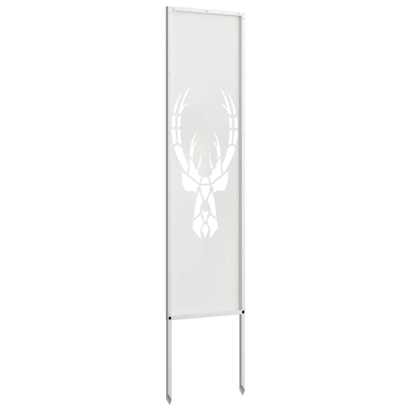 vidaXL Garden Privacy Screen White 32 x 140 cm Cold-rolled steel 6