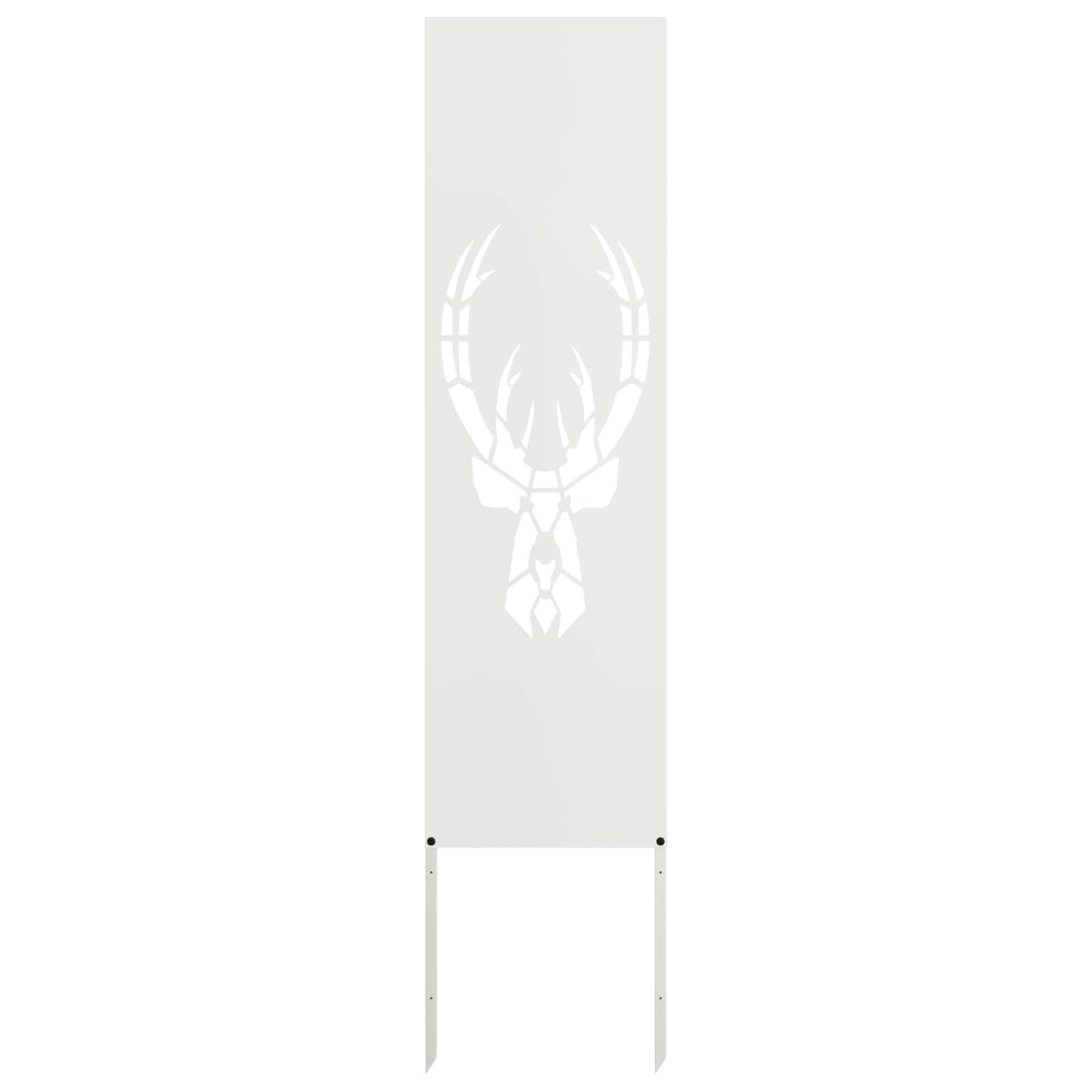vidaXL Garden Privacy Screen White 32 x 140 cm Cold-rolled steel 2