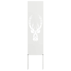 vidaXL Garden Privacy Screen White 32 x 140 cm Cold-rolled steel 2