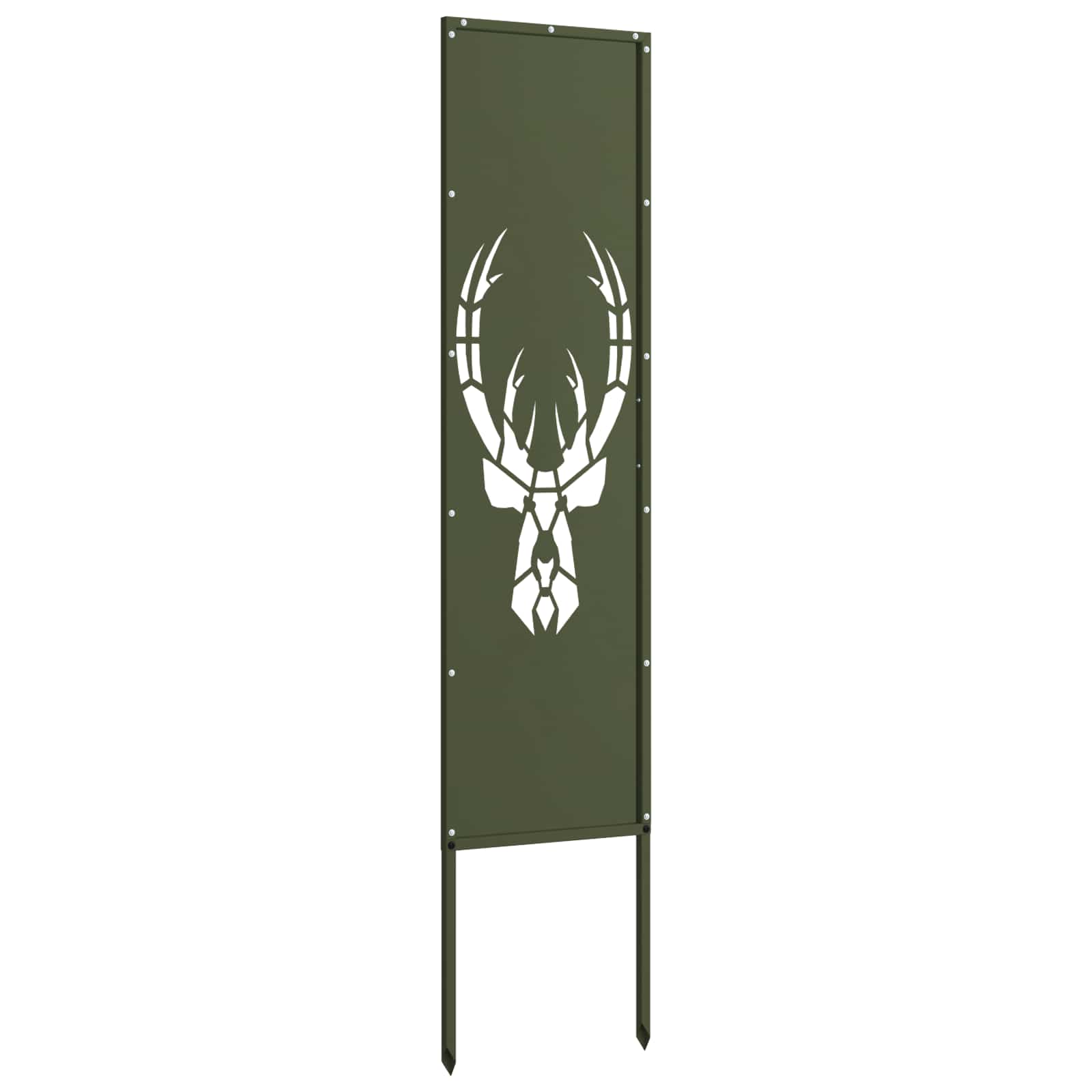 vidaXL Garden Privacy Screen Olive green 32 x 140 cm Cold-rolled steel 6
