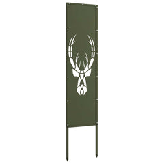 vidaXL Garden Privacy Screen Olive green 32 x 140 cm Cold-rolled steel 6