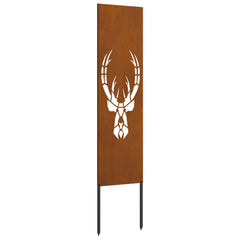 vidaXL Garden Privacy Screen Rusty 32 x 140 cm Weathering Steel 2